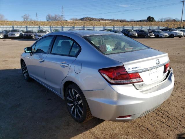 2HGFB2F96FH528265 - 2015 HONDA CIVIC EXL Արծաթագույն լուսանկար 2