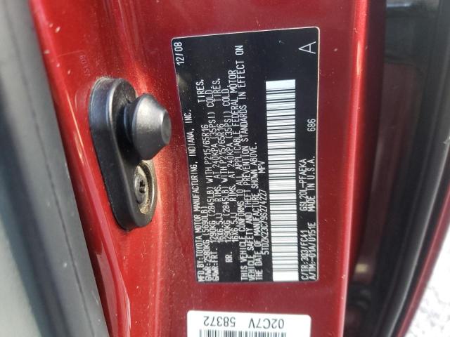 5TDZK23C79S274227 - 2009 TOYOTA SIENNA CE BURGUNDY photo 14