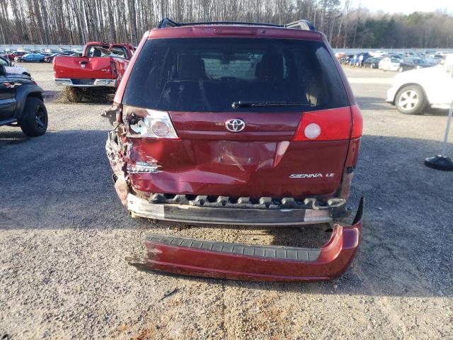 5TDZK23C79S274227 - 2009 TOYOTA SIENNA CE BURGUNDY photo 6