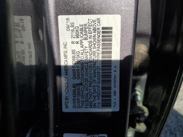 1HGCV1F10JA235127 - 2018 HONDA ACCORD LX GRAY photo 12