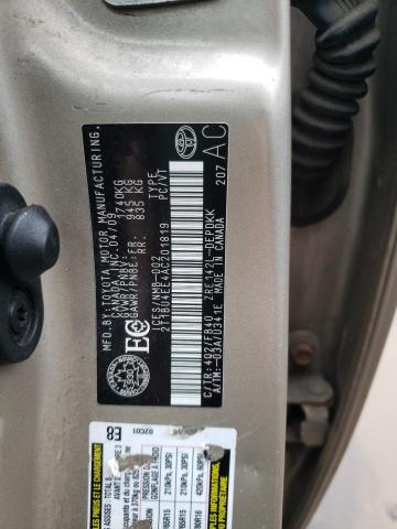 2T1BU4EE4AC201819 - 2010 TOYOTA COROLLA BASE BEIGE photo 13