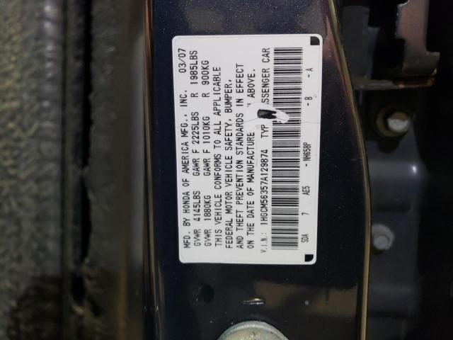 1HGCM56357A129874 - 2007 HONDA ACCORD SE GRAY photo 12