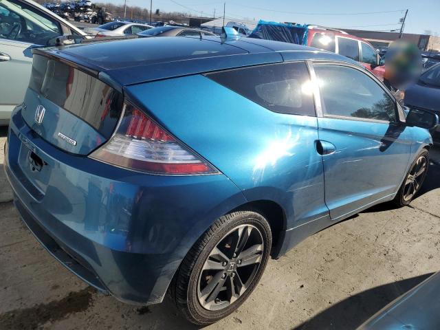 JHMZF1D61ES000433 - 2014 HONDA CR-Z EX BLUE photo 3