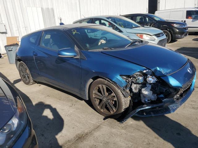 JHMZF1D61ES000433 - 2014 HONDA CR-Z EX BLUE photo 4