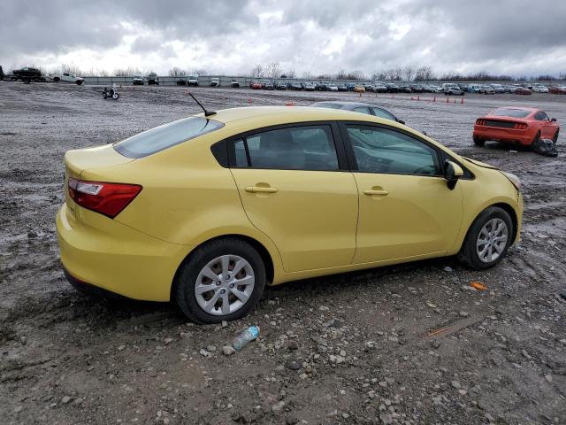 KNADM4A30G6559302 - 2016 KIA RIO LX YELLOW photo 3