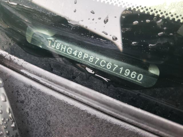 1J8HG48P87C671960 - 2007 JEEP COMMANDER 银色 照片 10