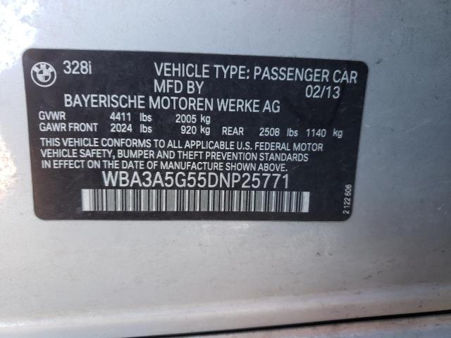 WBA3A5G55DNP25771 - 2013 BMW 328 I SILVER photo 12