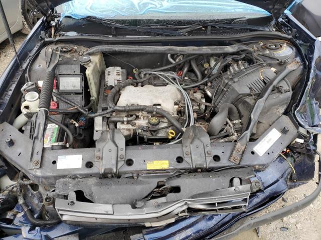 2G1WF52E119313606 - 2001 CHEVROLET IMPALA BLUE photo 11