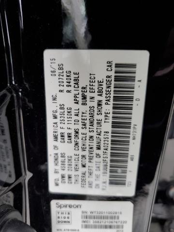 19UUB2F57FA023578 - 2015 ACURA TLX TECH BLACK photo 12