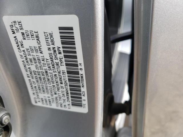 2HKRM4H73GH711791 - 2016 HONDA CR-V EXL SILVER photo 14