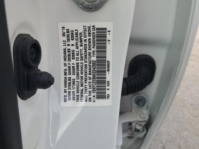19XFC2E86KE042002 - 2019 HONDA CIVIC SPORT 白色 照片 12