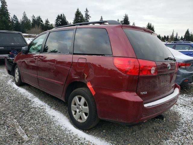 5TDZK23C38S144752 - 2008 TOYOTA SIENNA CE BURGUNDY photo 2