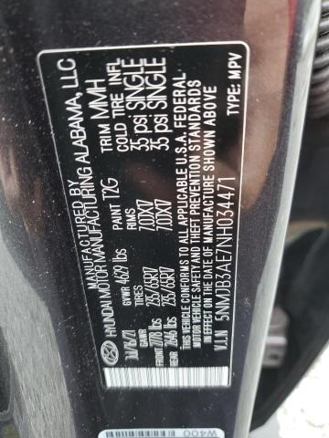 5NMJB3AE7NH034471 - 2022 HYUNDAI TUCSON SEL GRAY photo 13