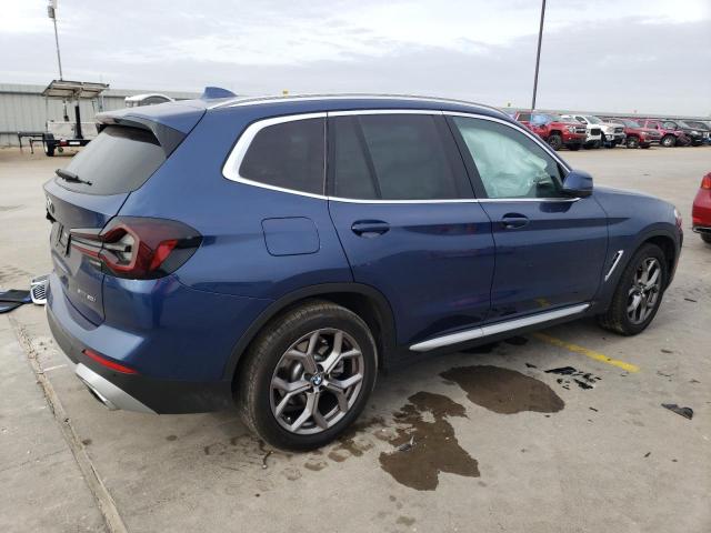 WBX47DP0XNN172379 - 2022 BMW X3 SDRIVE30I BLUE photo 3