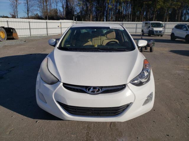 5NPDH4AE1DH298837 - 2013 HYUNDAI ELANTRA GLS WHITE photo 5