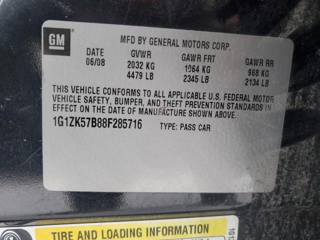 1G1ZK57B88F285716 - 2008 CHEVROLET MALIBU LTZ Қара фото 12