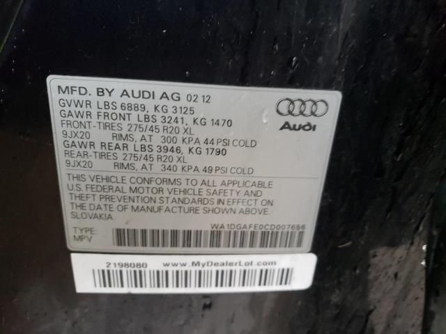 WA1DGAFE0CD007656 - 2012 AUDI Q7 PRESTIGE BLACK photo 13