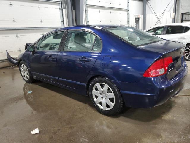 1HGFA16598L077137 - 2008 HONDA CIVIC LX BLUE photo 2