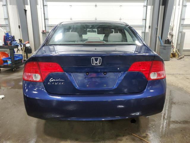 1HGFA16598L077137 - 2008 HONDA CIVIC LX BLUE photo 6