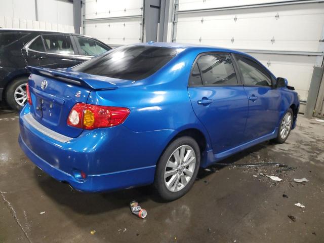 1NXBU4EE3AZ252856 - 2010 TOYOTA COROILLA BASE BLUE photo 3