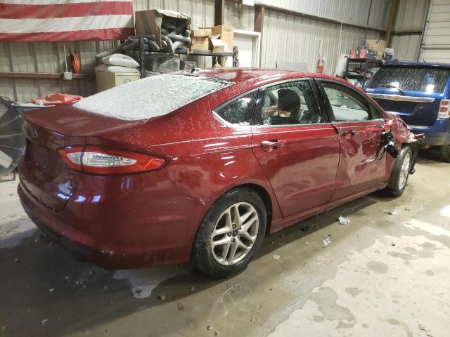 3FA6P0HDXER193977 - 2014 FORD FUSION SE RED photo 3