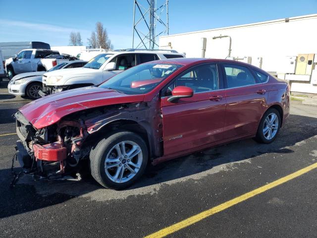 3FA6P0LU3JR209339 - 2018 FORD FUSION SE HYBRID RED photo 1