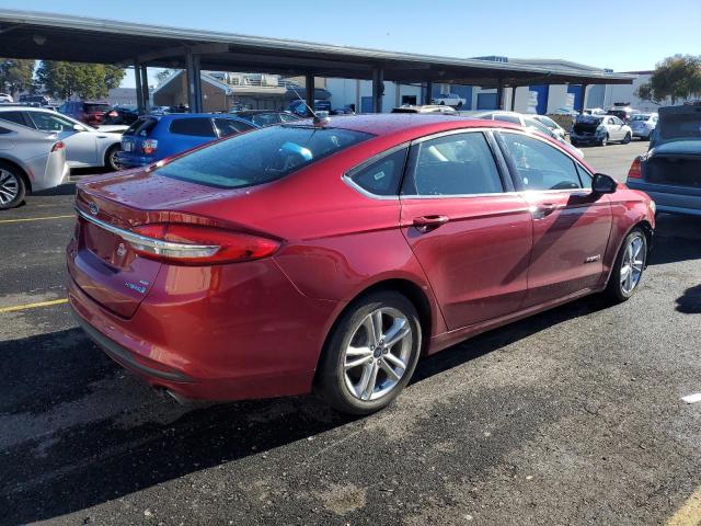 3FA6P0LU3JR209339 - 2018 FORD FUSION SE HYBRID RED photo 3