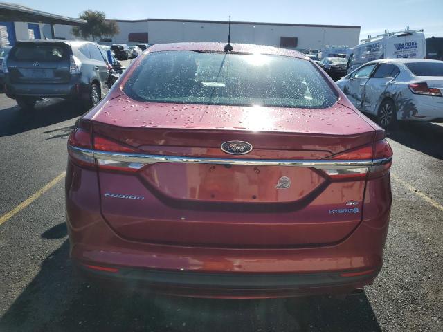 3FA6P0LU3JR209339 - 2018 FORD FUSION SE HYBRID RED photo 6