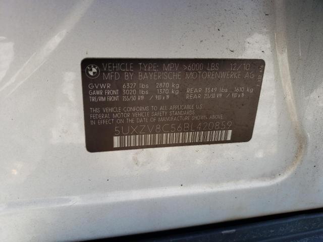 5UXZV8C56BL420859 - 2011 BMW X5 XDRIVE50I Gümüş fotoğraf 13