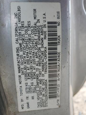 5TETX22N15Z048854 - 2005 TOYOTA TACOMA ACCESS CAB Күміс фото 13