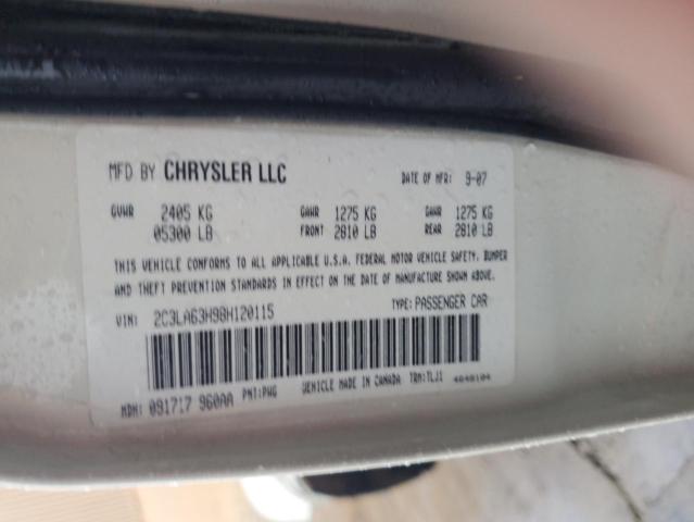 2C3LA63H98H120115 - 2008 CHRYSLER 300C WHITE photo 12