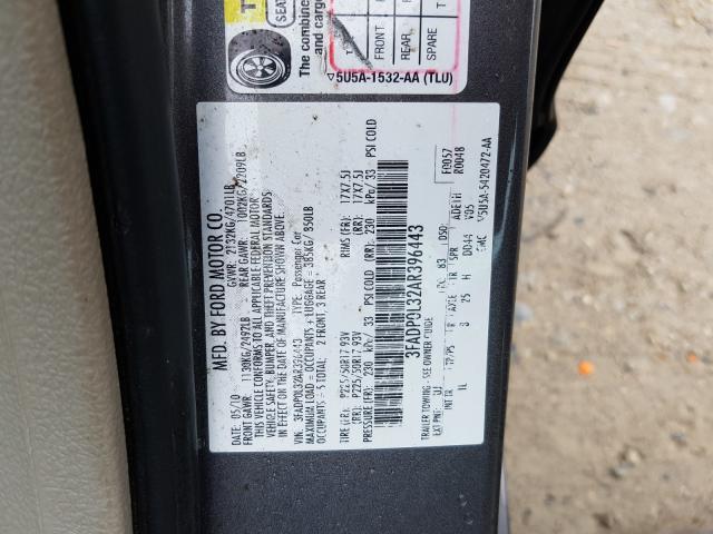 3FADP0L32AR396443 - 2010 FORD FUSION HYBRID  photo 10