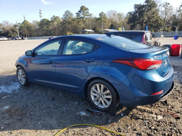 KMHDH4AE7FU225721 - 2015 HYUNDAI ELANTRA SE BLUE photo 2