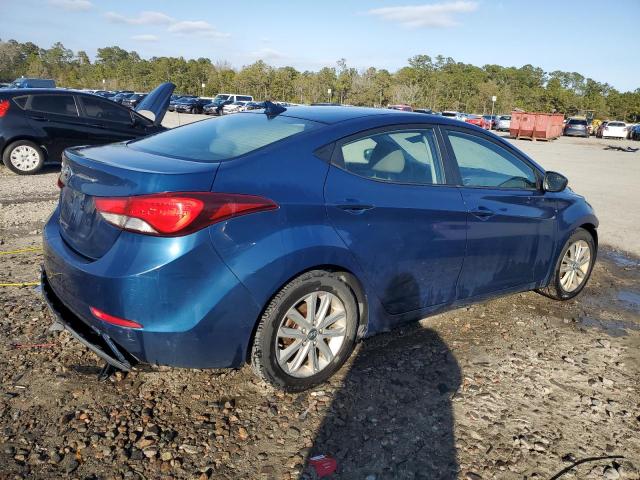 KMHDH4AE7FU225721 - 2015 HYUNDAI ELANTRA SE BLUE photo 3