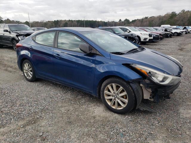 KMHDH4AE7FU225721 - 2015 HYUNDAI ELANTRA SE BLUE photo 4