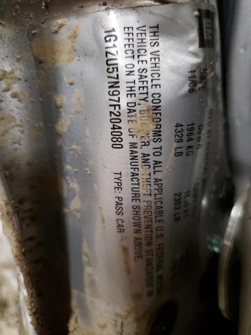 1G1ZU57N97F204080 - 2007 CHEVROLET MALIBU LTZ 银色 照片 12