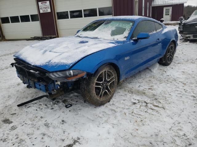 1FA6P8CF9M5131883 - 2021 FORD MUSTANG GT BLUE photo 1