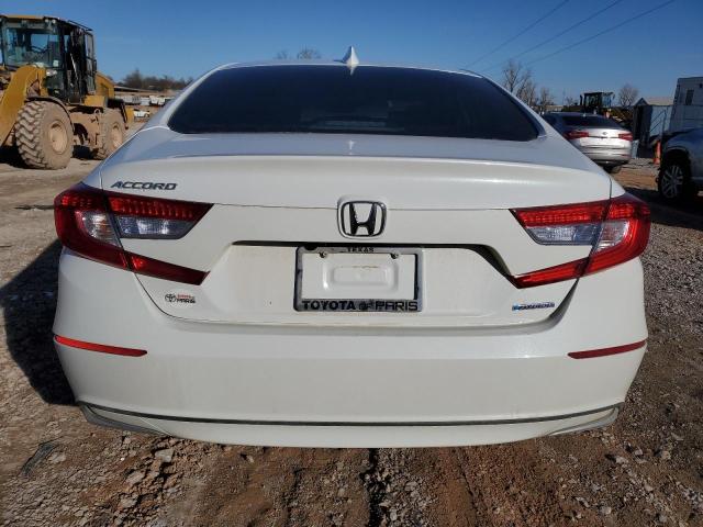 1HGCV3F47KA004510 - 2019 HONDA ACCORD HYBRID EX WHITE photo 6