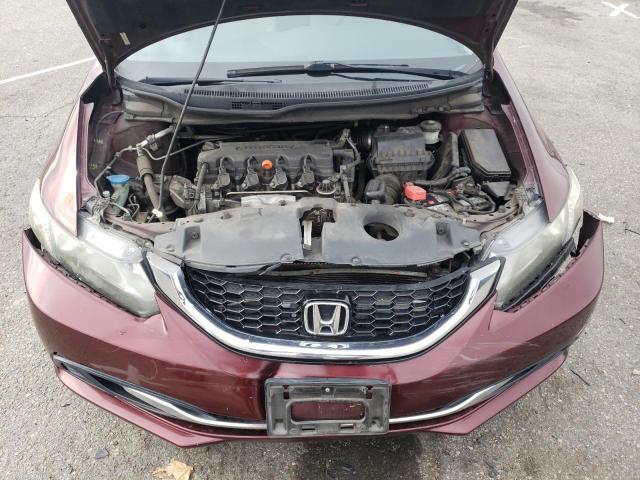 19XFB2F80DE252082 - 2013 HONDA CIVIC EX BURGUNDY photo 11