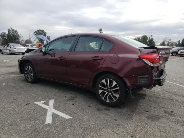 19XFB2F80DE252082 - 2013 HONDA CIVIC EX BURGUNDY photo 2