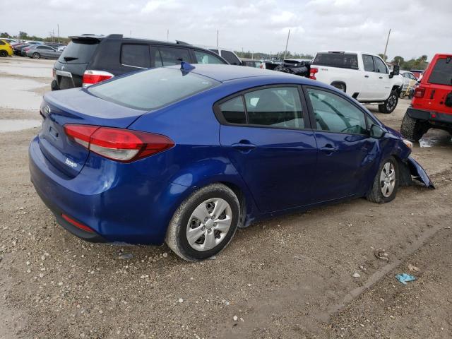 3KPFK4A77HE011104 - 2017 KIA FORTE LX BLUE photo 3