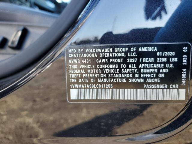 1VWMA7A39LC011255 - 2020 VOLKSWAGEN PASSAT R-LINE Қара фото 12