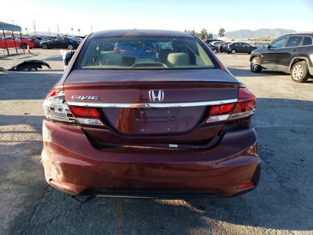 19XFB2F53DE232804 - 2013 HONDA CIVIC LX BURGUNDY photo 6