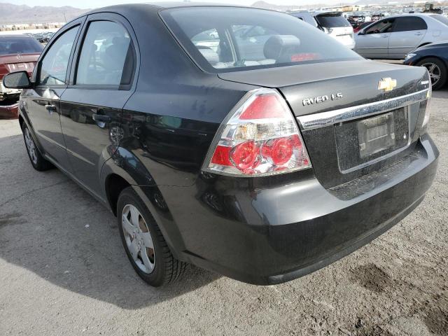 KL1TD56677B172901 - 2007 CHEVROLET AVEO BASE BLACK photo 2