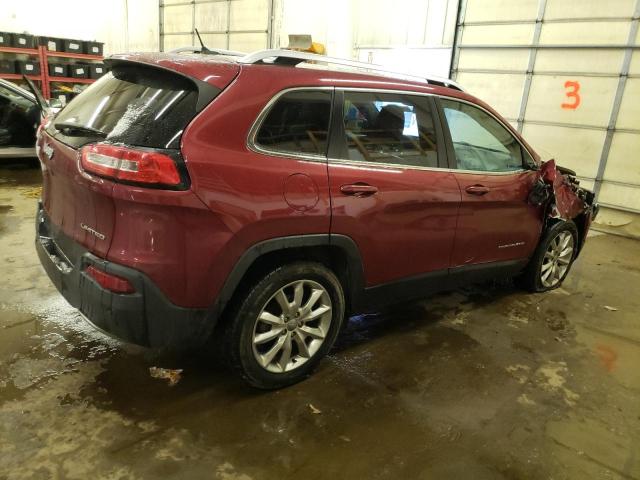 1C4PJLDBXFW747085 - 2015 JEEP CHEROKEE LIMITED RED photo 3