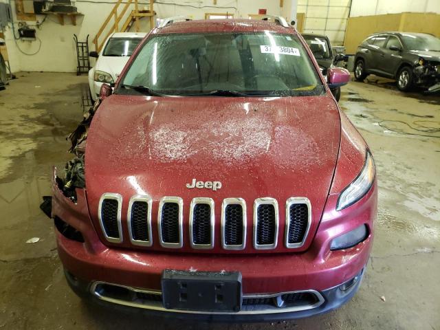 1C4PJLDBXFW747085 - 2015 JEEP CHEROKEE LIMITED RED photo 5