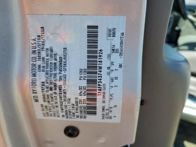 1FAFP34374W181926 - 2004 FORD FOCUS SE COMFORT SILVER photo 12