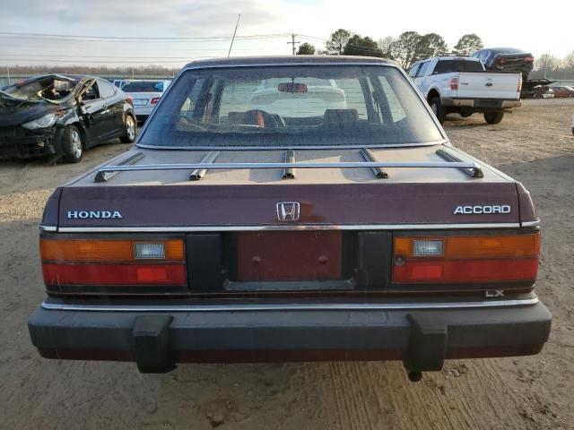 JHMAD7435FC061789 - 1985 HONDA ACCORD 1800 LX MAROON photo 6