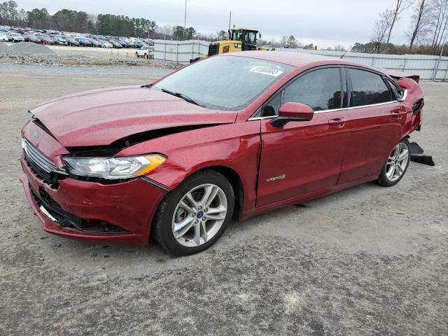 3FA6P0LU9JR235251 - 2018 FORD FUSION SE HYBRID RED photo 1