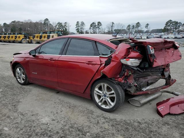 3FA6P0LU9JR235251 - 2018 FORD FUSION SE HYBRID RED photo 2